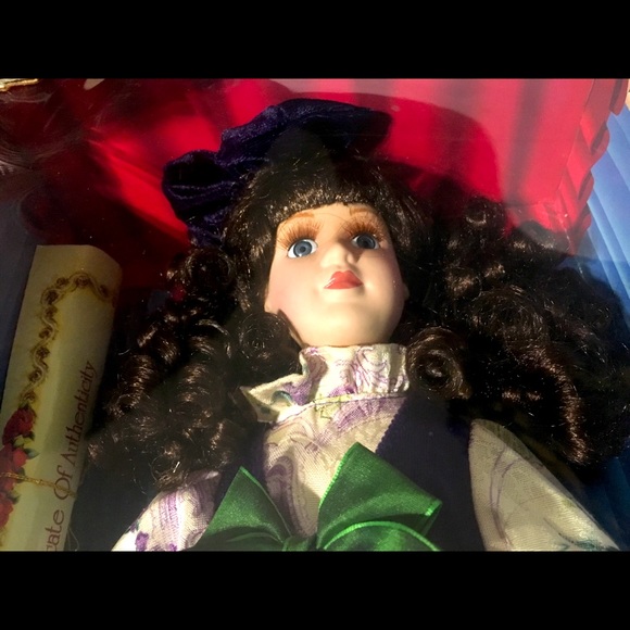 NWT Hand Painted Bisque 90s Porcelain Doll 18” - Picture 4 of 14